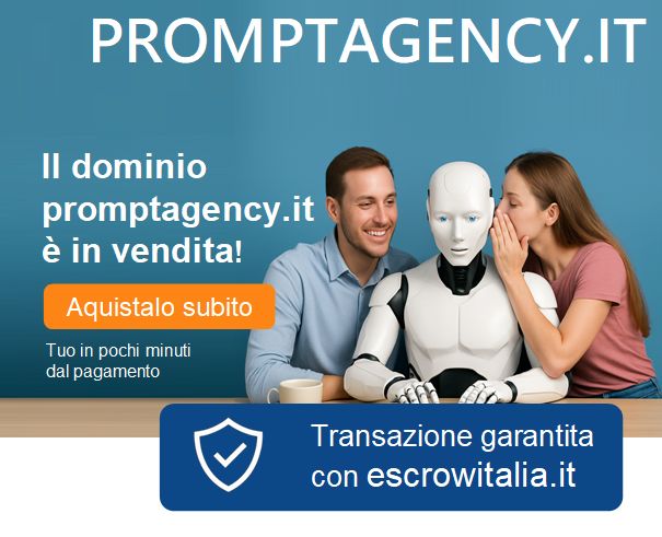 Logo e anteprima branding di promptagency.it per servizi AI